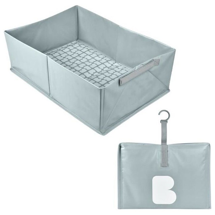 BÉABA - Baignoire Pliable bébé Des la Naissance - Ultra Compacte - Baignoire Pop Up Camele'o, Bleu