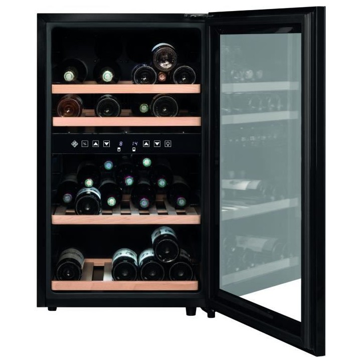 Cave a vin de service - LA SOMMELIERE - SLS45DZ - 45 bouteilles - Porte vitrée - Classe G - 49,5 x 58 x 84 cm - Noir Cave a vin de service - LA SOMMELIERE - SLS45DZ - 45 bouteilles - Porte vitrée - Classe G - 49,5 x 58 x 84 cm - Noir
