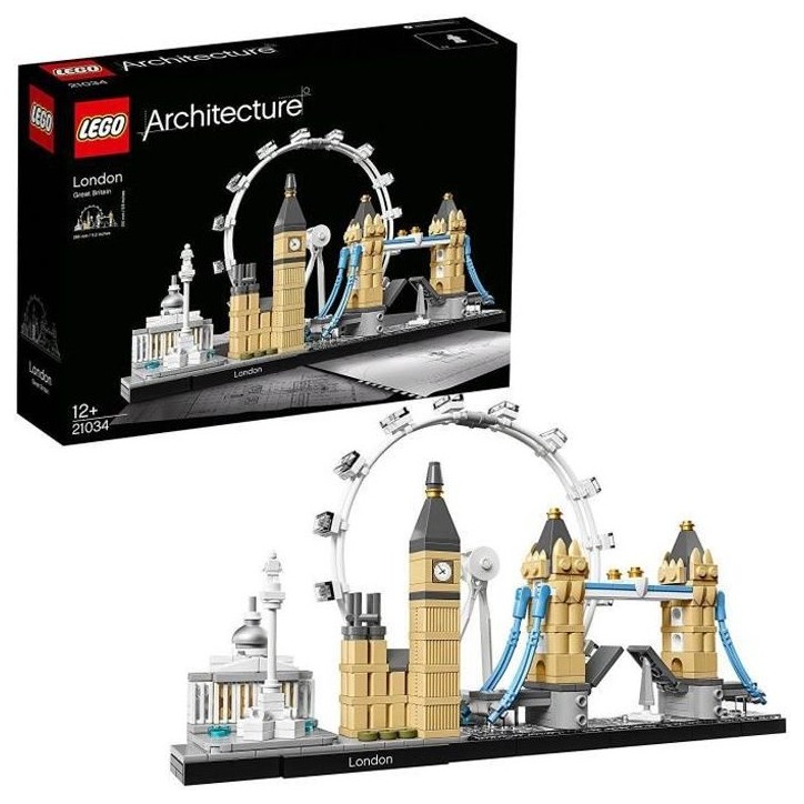LEGO Architecture 21034 - Londres - 468 pieces - a partir de 12 ans - Mixte - Marron LEGO Architecture 21034 - Londres - 468 pieces - a partir de 12 ans - Mixte - Marron