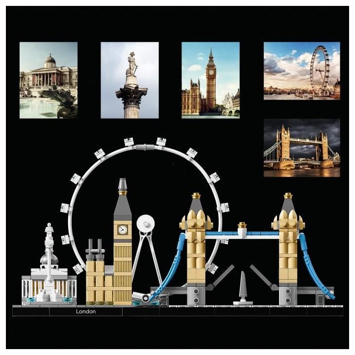 LEGO Architecture 21034 - Londres - 468 pieces - a partir de 12 ans - Mixte - Marron LEGO Architecture 21034 - Londres - 468 pieces - a partir de 12 ans - Mixte - Marron