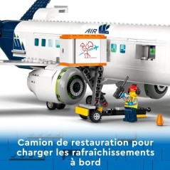 LEGO City 60367 L'Avion de Ligne, Jouet avec Bus de l'Aéroport, Remor
