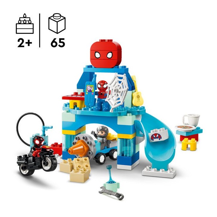 LEGO DUPLO | Marvel 10464 Le Quartier Général de l'Équipe Spidey - Jeu des 2 ans - Moto LEGO DUPLO | Marvel 10464 Le Quartier Général de l'Équipe Spidey - Jeu des 2 ans - Moto