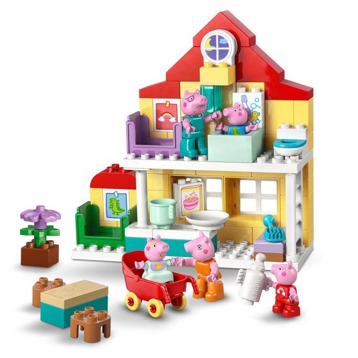 LEGO DUPLO Peppa Pig 10467 La Maison Familiale - Jeu Éducatif pour Bébé des 2 ans - Cadeau