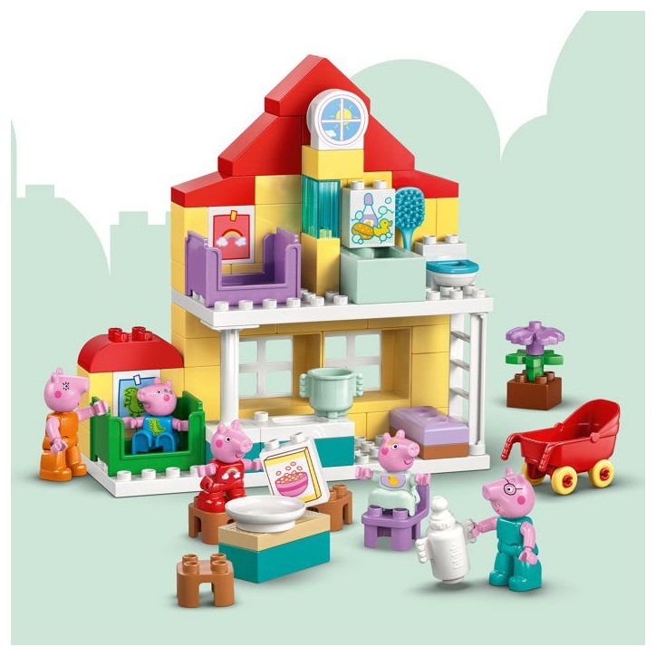 LEGO DUPLO Peppa Pig 10467 La Maison Familiale - Jeu Éducatif pour Bébé des 2 ans - Cadeau