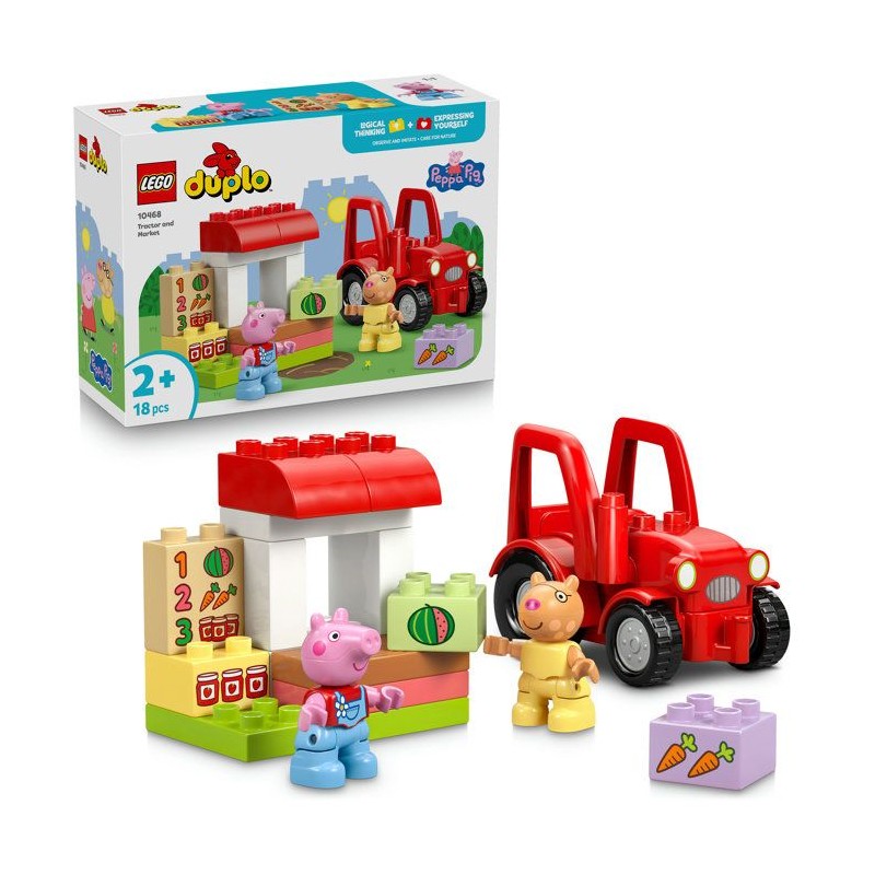 LEGO DUPLO Peppa Pig 10468 Tracteur et Marché - Jeu Éducatif des 2 a