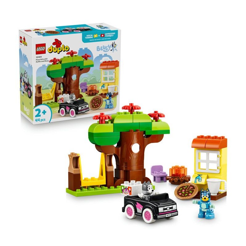 LEGO DUPLO Bluey 10469 Les Livreuses de Pizza avec Muffin et Bluey - J