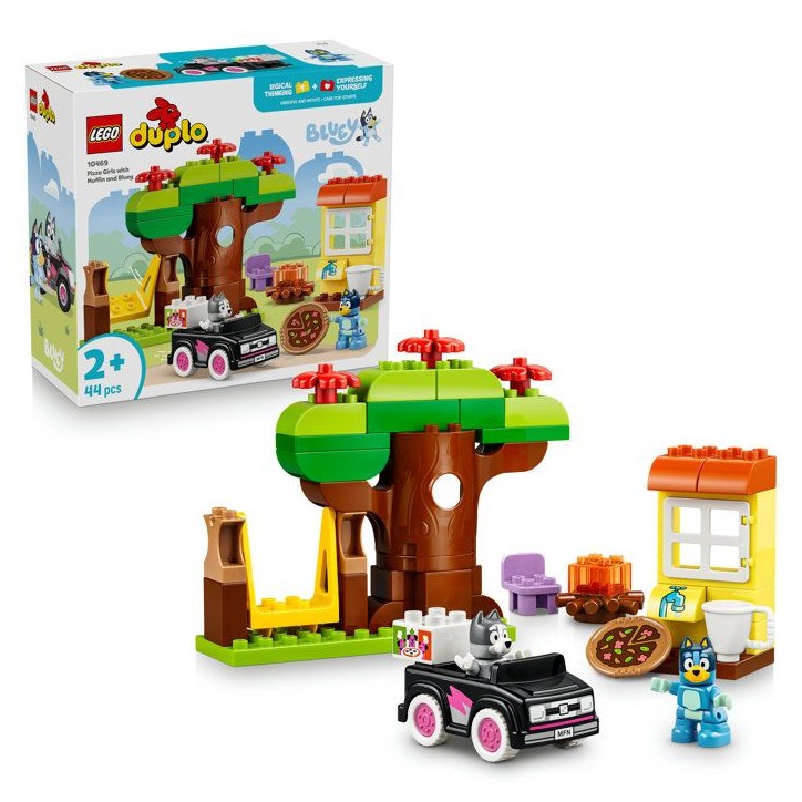 LEGO DUPLO Bluey 10469 Les Livreuses de Pizza avec Muffin et Bluey - Jouet Motricité 2 ans LEGO DUPLO Bluey 10469 Les Livreuses de Pizza avec Muffin et Bluey - Jouet Motricité 2 ans