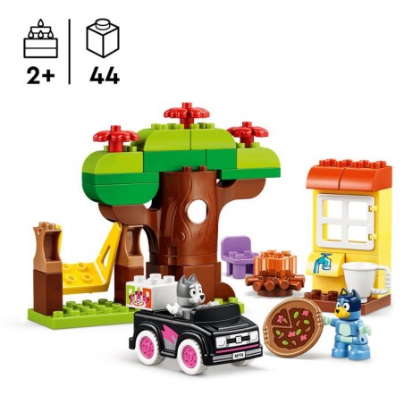 LEGO DUPLO Bluey 10469 Les Livreuses de Pizza avec Muffin et Bluey - Jouet Motricité 2 ans