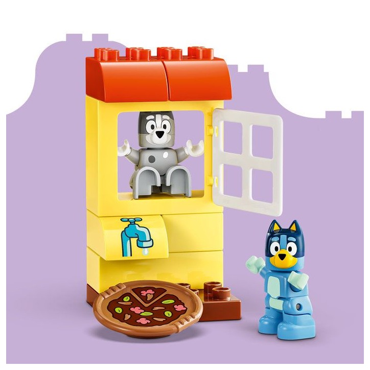 LEGO DUPLO Bluey 10469 Les Livreuses de Pizza avec Muffin et Bluey - Jouet Motricité 2 ans LEGO DUPLO Bluey 10469 Les Livreuses de Pizza avec Muffin et Bluey - Jouet Motricité 2 ans