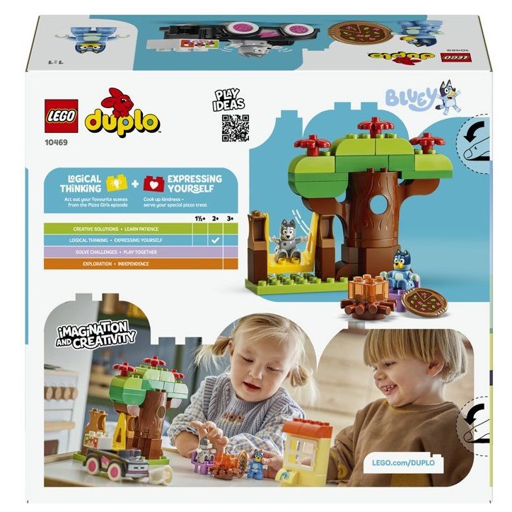 LEGO DUPLO Bluey 10469 Les Livreuses de Pizza avec Muffin et Bluey - Jouet Motricité 2 ans LEGO DUPLO Bluey 10469 Les Livreuses de Pizza avec Muffin et Bluey - Jouet Motricité 2 ans