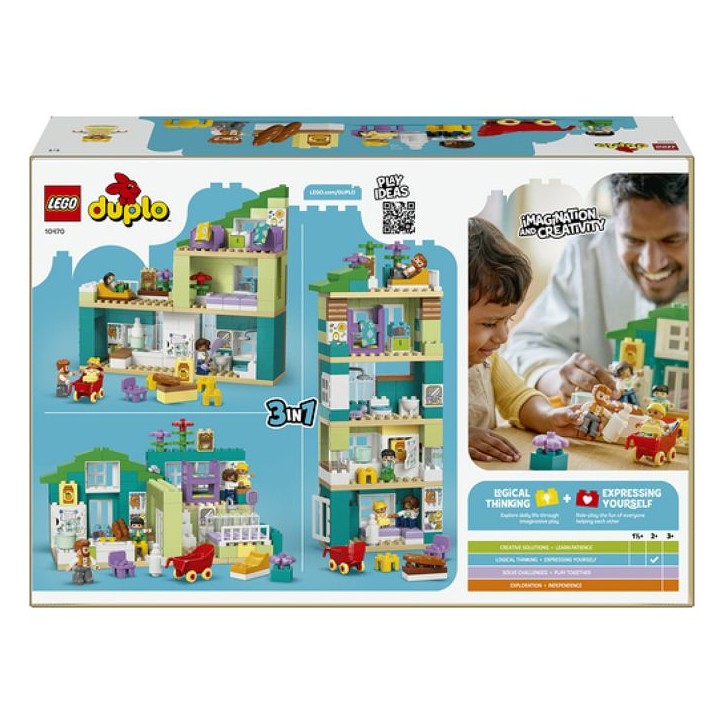 LEGO DUPLO Ma Ville 10470 La Maison Familiale Moderne 3-en-1 - Jouet Fille ou Garçon 2 ans LEGO DUPLO Ma Ville 10470 La Maison Familiale Moderne 3-en-1 - Jouet Fille ou Garçon 2 ans