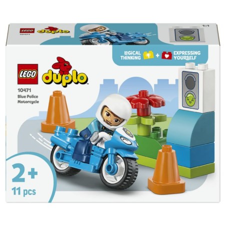 LEGO DUPLO Ma Ville 10471 La Moto de Police Bleue - Jouet pour Garçon