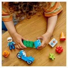 LEGO DUPLO Ma Ville 10471 La Moto de Police Bleue - Jouet pour Garçon