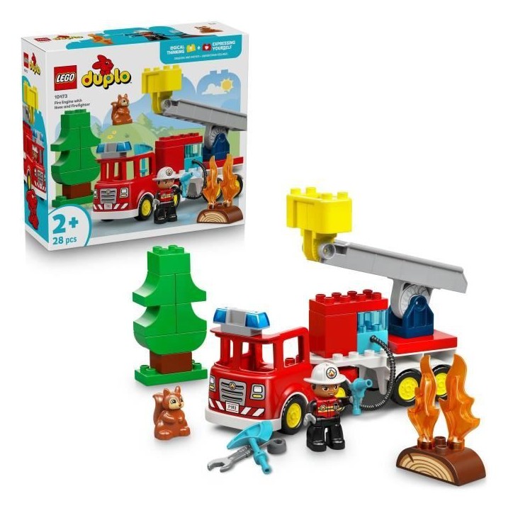 LEGO DUPLO Ma Ville 10473 Le Camion de Pompiers - Jouet Éducatif Garçon ou Fille des 2 ans LEGO DUPLO Ma Ville 10473 Le Camion de Pompiers - Jouet Éducatif Garçon ou Fille des 2 ans