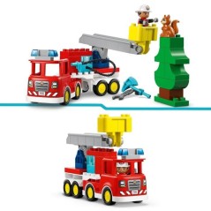 LEGO DUPLO Ma Ville 10473 Le Camion de Pompiers - Jouet Éducatif Gar