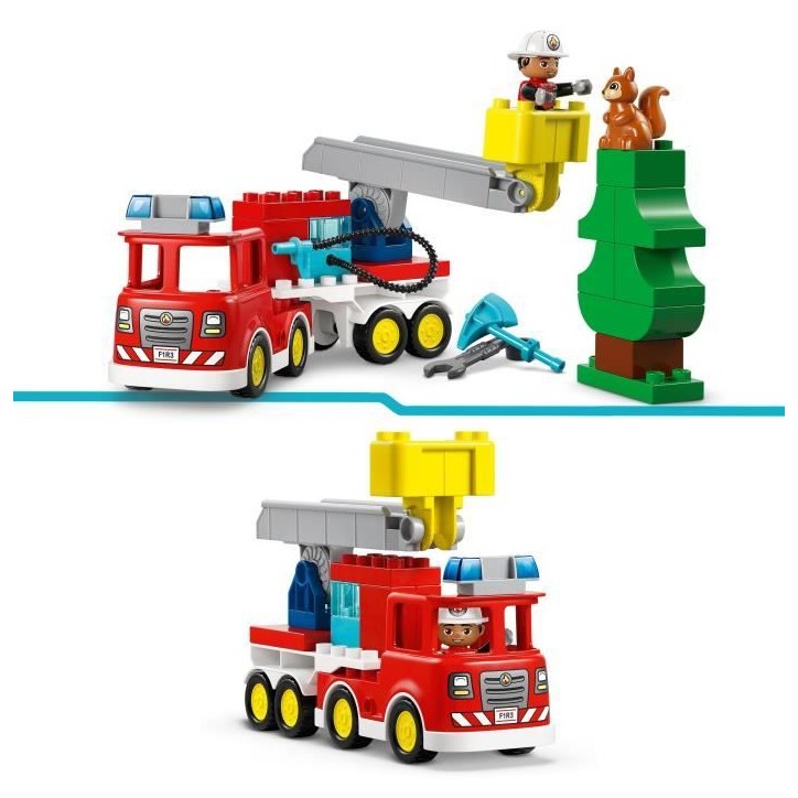 LEGO DUPLO Ma Ville 10473 Le Camion de Pompiers - Jouet Éducatif Garçon ou Fille des 2 ans LEGO DUPLO Ma Ville 10473 Le Camion de Pompiers - Jouet Éducatif Garçon ou Fille des 2 ans