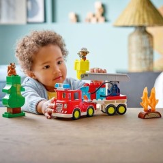 LEGO DUPLO Ma Ville 10473 Le Camion de Pompiers - Jouet Éducatif Gar