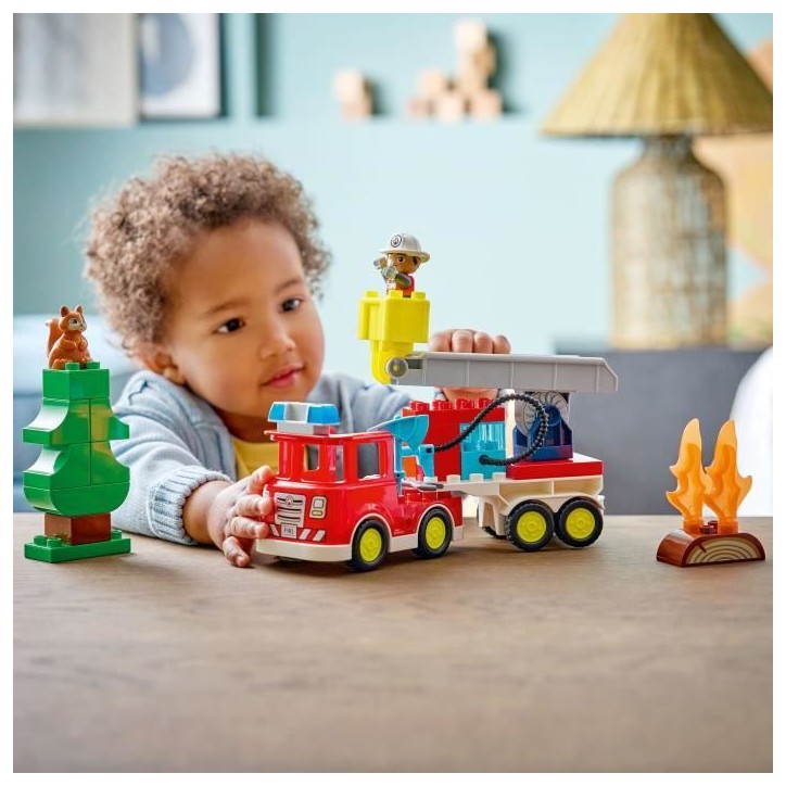 LEGO DUPLO Ma Ville 10473 Le Camion de Pompiers - Jouet Éducatif Garçon ou Fille des 2 ans LEGO DUPLO Ma Ville 10473 Le Camion de Pompiers - Jouet Éducatif Garçon ou Fille des 2 ans