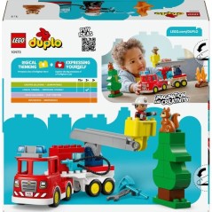 LEGO DUPLO Ma Ville 10473 Le Camion de Pompiers - Jouet Éducatif Gar