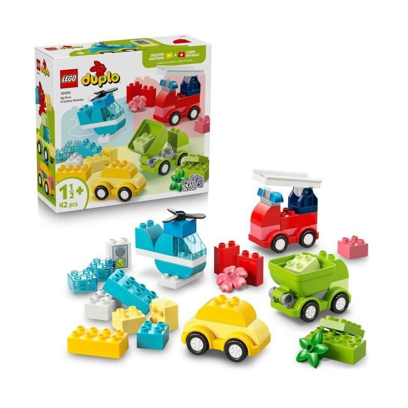 LEGO DUPLO My First 10474 Les Véhicules Créatifs - Jeu Créatif Gar