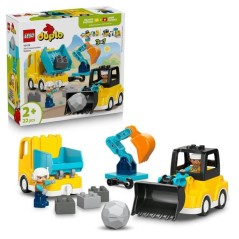 LEGO DUPLO Ma Ville 10475 Les Véhicules de Chantier 3-en-1 - Jeu Inte