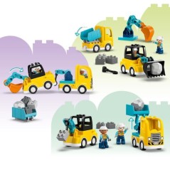 LEGO DUPLO Ma Ville 10475 Les Véhicules de Chantier 3-en-1 - Jeu Inte