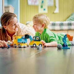 LEGO DUPLO Ma Ville 10475 Les Véhicules de Chantier 3-en-1 - Jeu Inte