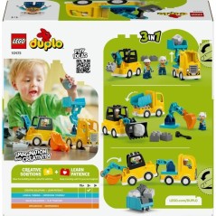 LEGO DUPLO Ma Ville 10475 Les Véhicules de Chantier 3-en-1 - Jeu Inte