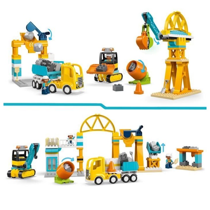 LEGO DUPLO Ma Ville 10476 Le Chantier et les Véhicules de Construction 3-en-1 - Jeu Créatif LEGO DUPLO Ma Ville 10476 Le Chantier et les Véhicules de Construction 3-en-1 - Jeu Créatif