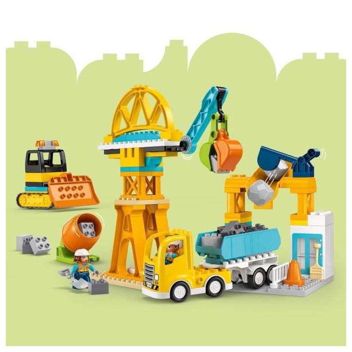 LEGO DUPLO Ma Ville 10476 Le Chantier et les Véhicules de Construction 3-en-1 - Jeu Créatif LEGO DUPLO Ma Ville 10476 Le Chantier et les Véhicules de Construction 3-en-1 - Jeu Créatif
