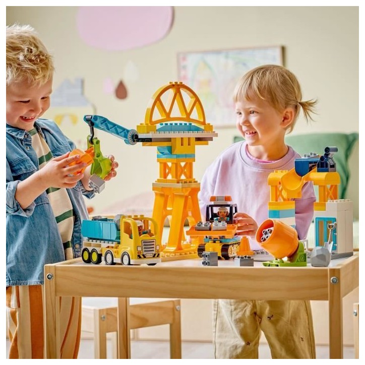 LEGO DUPLO Ma Ville 10476 Le Chantier et les Véhicules de Construction 3-en-1 - Jeu Créatif LEGO DUPLO Ma Ville 10476 Le Chantier et les Véhicules de Construction 3-en-1 - Jeu Créatif