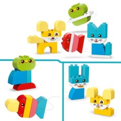 LEGO DUPLO My First 10477 Les Jolis Animaux Créatifs 3-en-1 - Jeu Cr