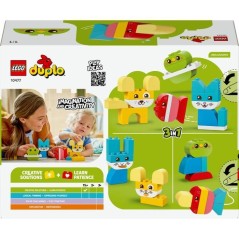 LEGO DUPLO My First 10477 Les Jolis Animaux Créatifs 3-en-1 - Jeu Cr