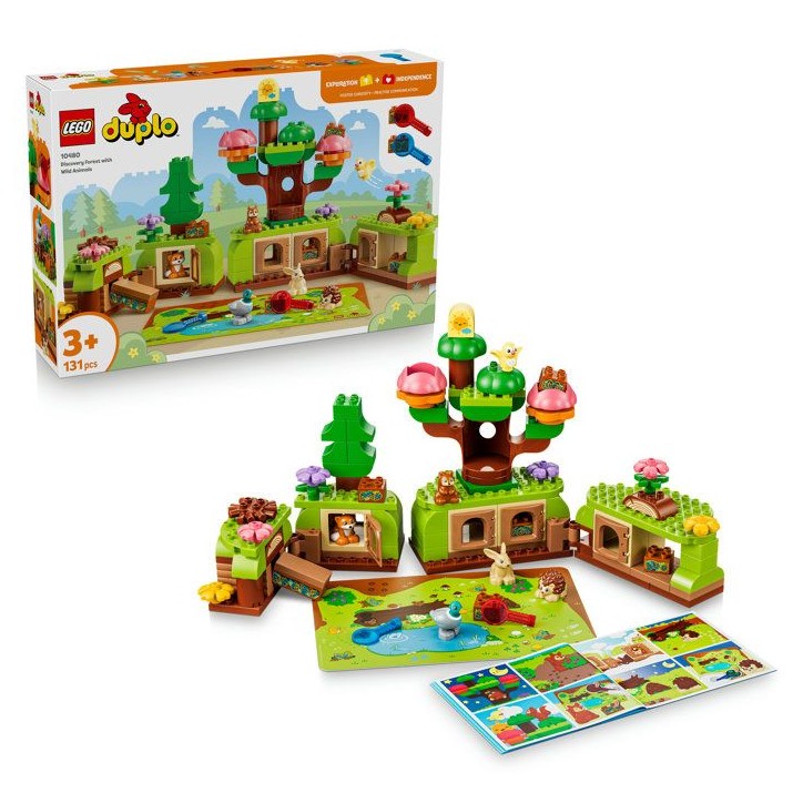 LEGO DUPLO 10480 Découverte de la Foret avec des Animaux Sauvages - Jeu Éducatif des 3 ans