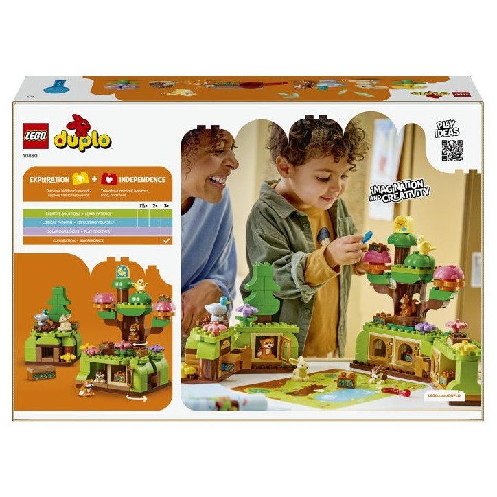 LEGO DUPLO 10480 Découverte de la Foret avec des Animaux Sauvages - Jeu Éducatif des 3 ans