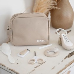 Trousse de toilette nomade - BEABA - 7 accessoires - Argile