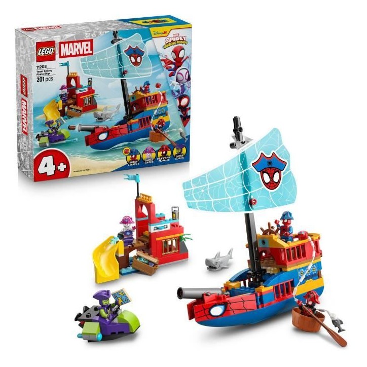 LEGO | Marvel 11208 Spidey et ses Amis Extraordinaires Le Bateau Pirate de l'Équipe Spidey LEGO | Marvel 11208 Spidey et ses Amis Extraordinaires Le Bateau Pirate de l'Équipe Spidey