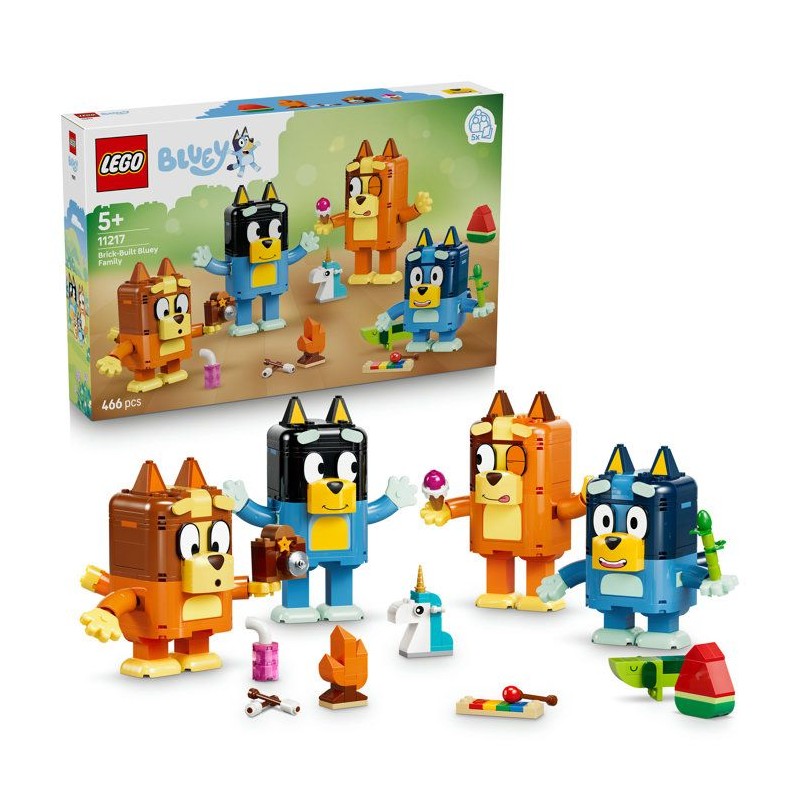 LEGO Bluey 11217 La Famille de Bluey en Briques - Jeu Créatif des 5 a
