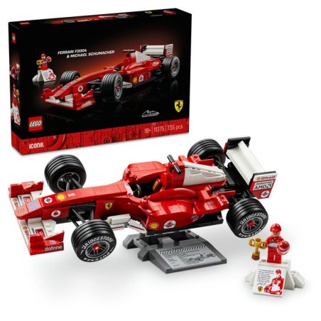 LEGO Icons 11375 Ferrari F2004 et Michael Schumacher - Maquette de Voi