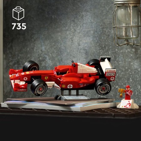 LEGO Icons 11375 Ferrari F2004 et Michael Schumacher - Maquette de Voiture F1 - Set Adulte