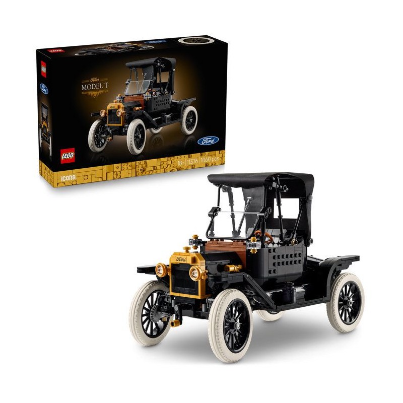 LEGO Icons 11376 Ford Model T - Set pour Adulte - Maquette de Voiture