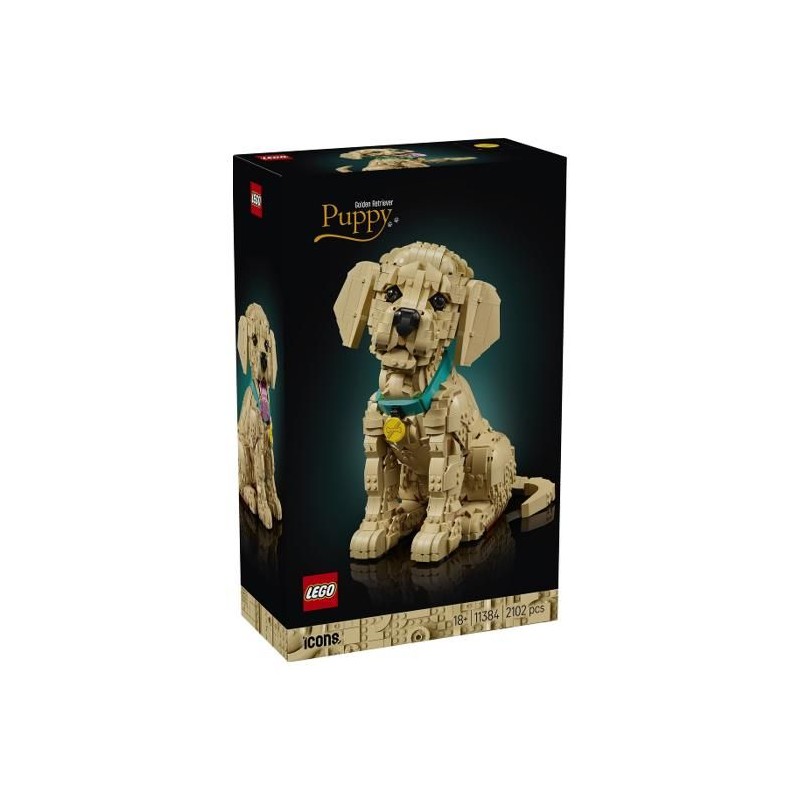 LEGO Icons 11384 Le Chiot Golden Retriever - Set pour Adulte - Maquett