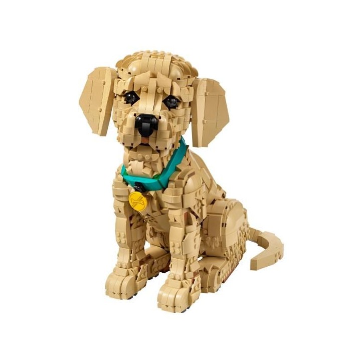 LEGO Icons 11384 Le Chiot Golden Retriever - Set pour Adulte - Maquette de Petit Chien