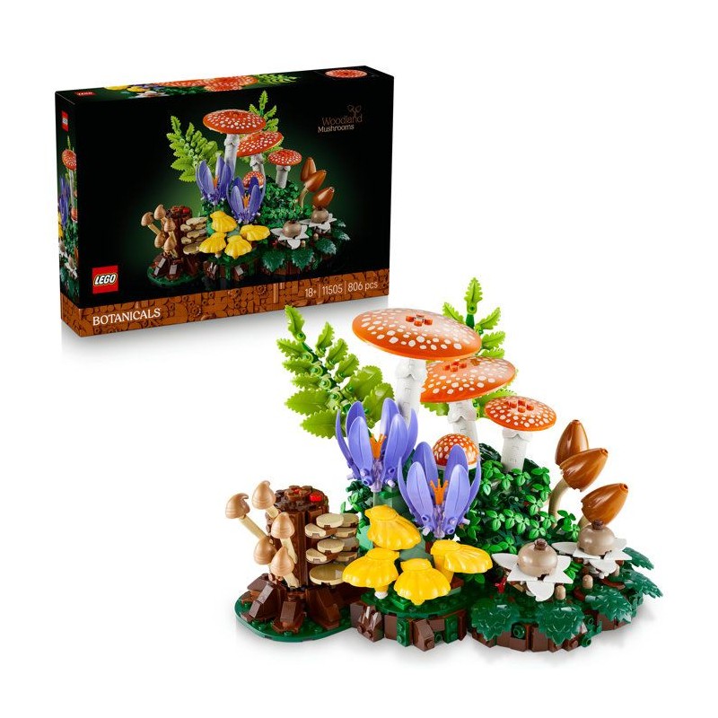 LEGO Botanicals 11505 Les Champignons des Bois - Set pour Adulte - Pla