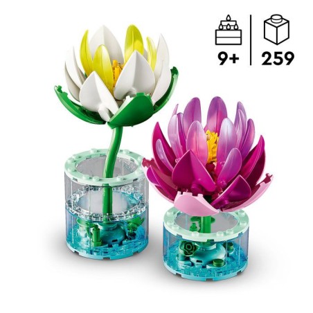 LEGO Botanicals 11511 Les Nénuphars - Set de Fleurs Artificielles des 9 ans - Décoration