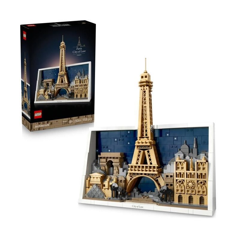 LEGO Architecture 21064 Paris, Ville de l'Amour - Set de Construction
