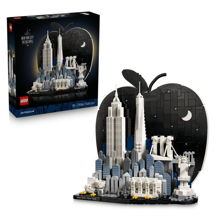 LEGO Architecture 21066 New York, La Grosse Pomme - Set de Construction Miniature - Adulte LEGO Architecture 21066 New York, La Grosse Pomme - Set de Construction Miniature - Adulte