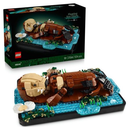 LEGO Ideas 21366 Les Loutres Câlines - Set de Construction Adulte - M