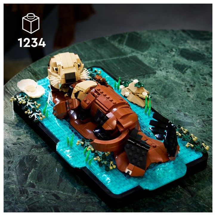 LEGO Ideas 21366 Les Loutres Câlines - Set de Construction Adulte - Maquette d'Animaux LEGO Ideas 21366 Les Loutres Câlines - Set de Construction Adulte - Maquette d'Animaux
