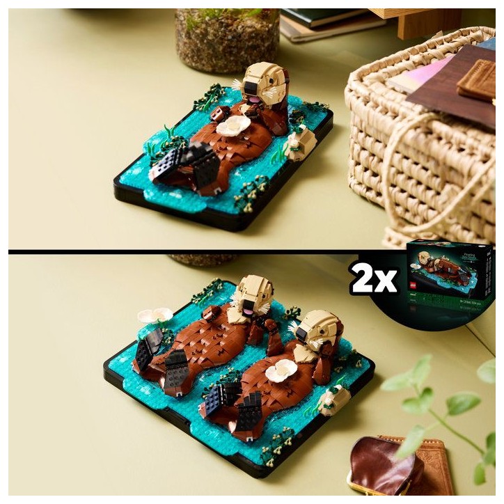LEGO Ideas 21366 Les Loutres Câlines - Set de Construction Adulte - Maquette d'Animaux LEGO Ideas 21366 Les Loutres Câlines - Set de Construction Adulte - Maquette d'Animaux